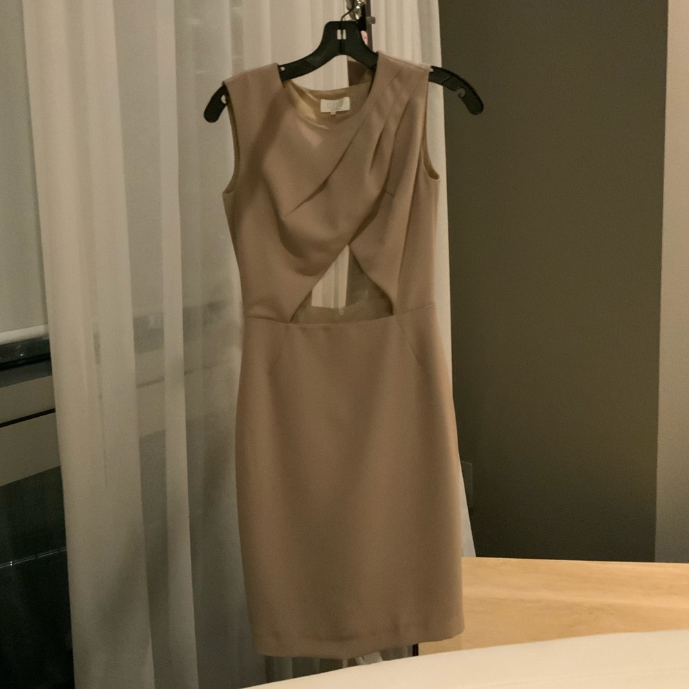 LUBLU beige dress with sheer lining, size XS
